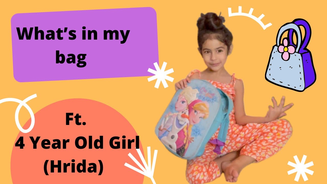 What's In My Bag | 4 Yr Old Girl | Ft. Hrida Sethi
