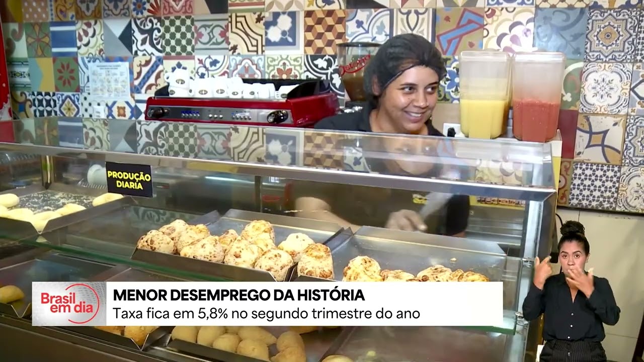 Desemprego cai 5,8% no segundo trimestre