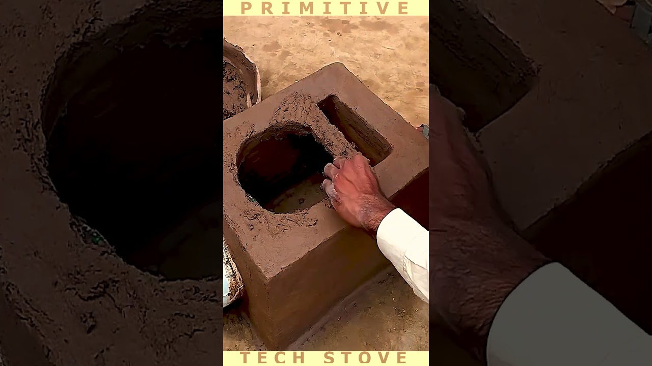 Build a Primitive Mud Stove for Cooking (Simple DIY Project) #diy #outdoorcooking #camping