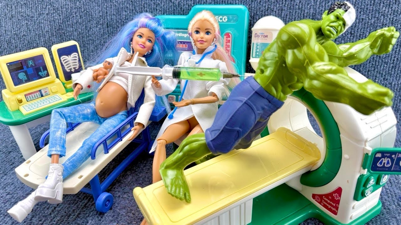 14Minutes Satisfying with Unboxing Doctor Toys Ambulance Playset Collection ASMR/Hulk on a motorcycl
