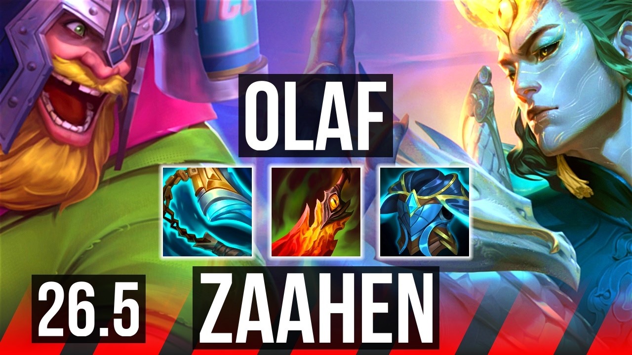 OLAF vs ZAAHEN (TOP) | Good KDA: 12/2/7 | KR Diamond | 26.5
