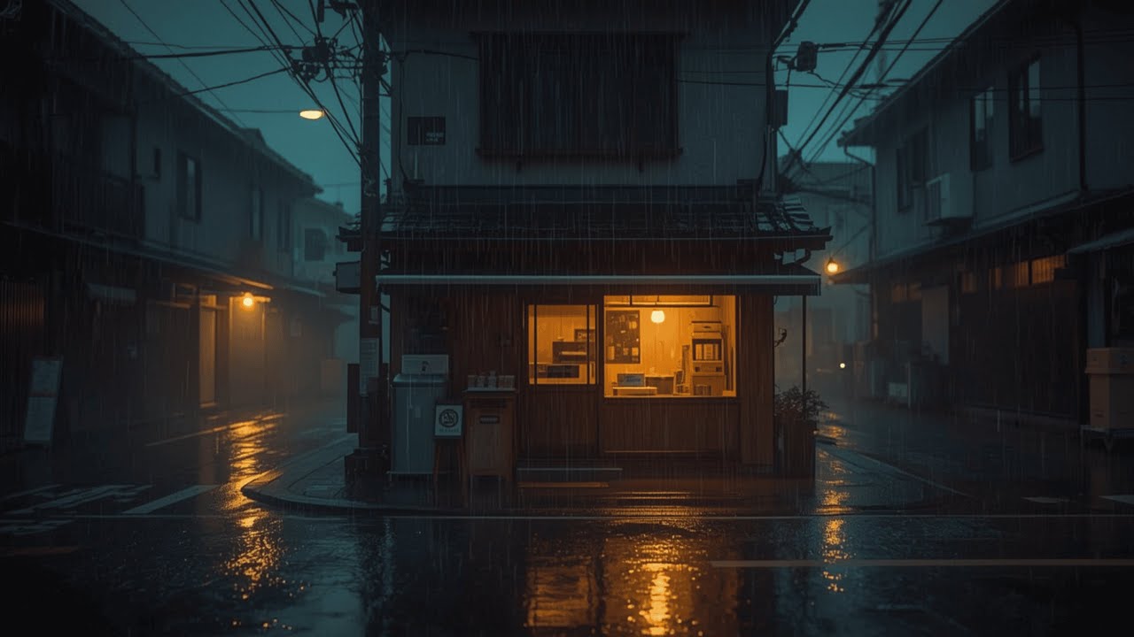 Tokyo Night Rain Ambience ? Sleep Music