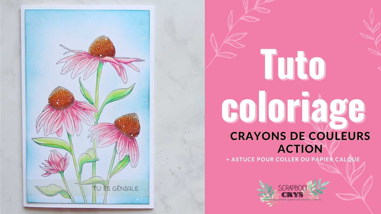 COLORIER comme une PRO avec ses crayons de couleurs💡[BONUS] Comment Tamponner sur du Papier Calque ?