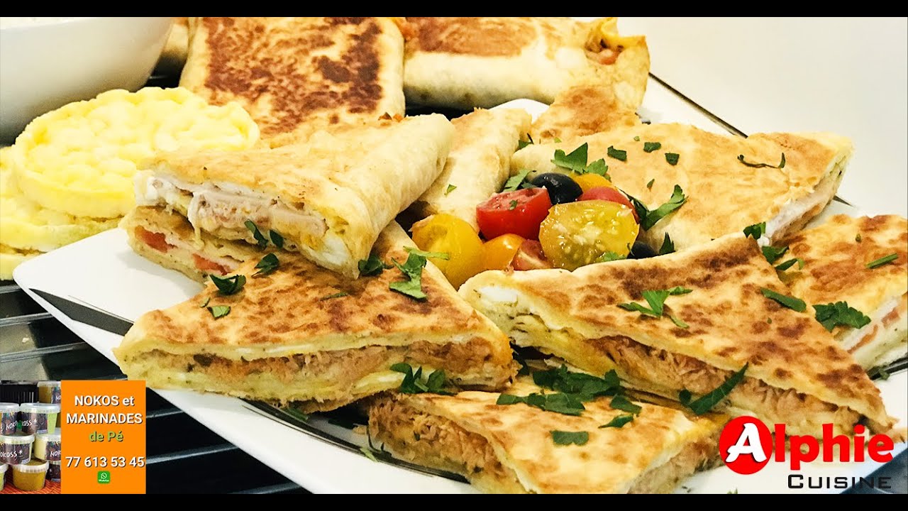 OMELETTE TORTILLA bou JAMBON bou THON ak POULET - Ndogou Chez Alphie - Ham, Tuna and Chicken Omelet