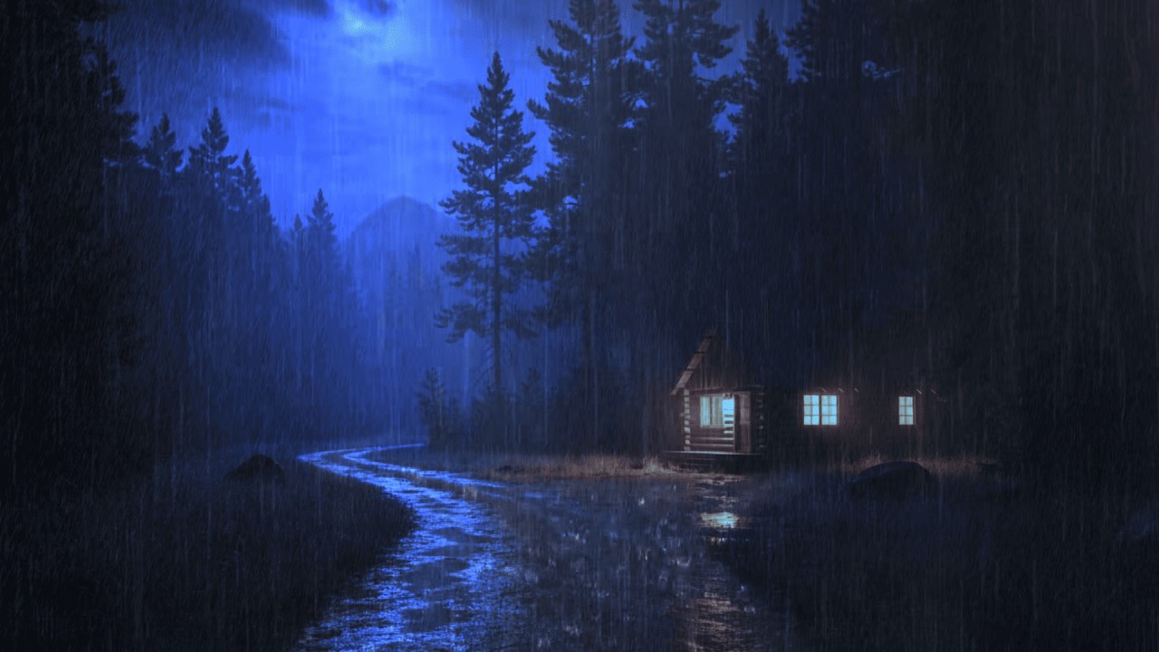 Cozy Sounds of Rain | Heavy Rain | Insomnia Relief | Night Ambience