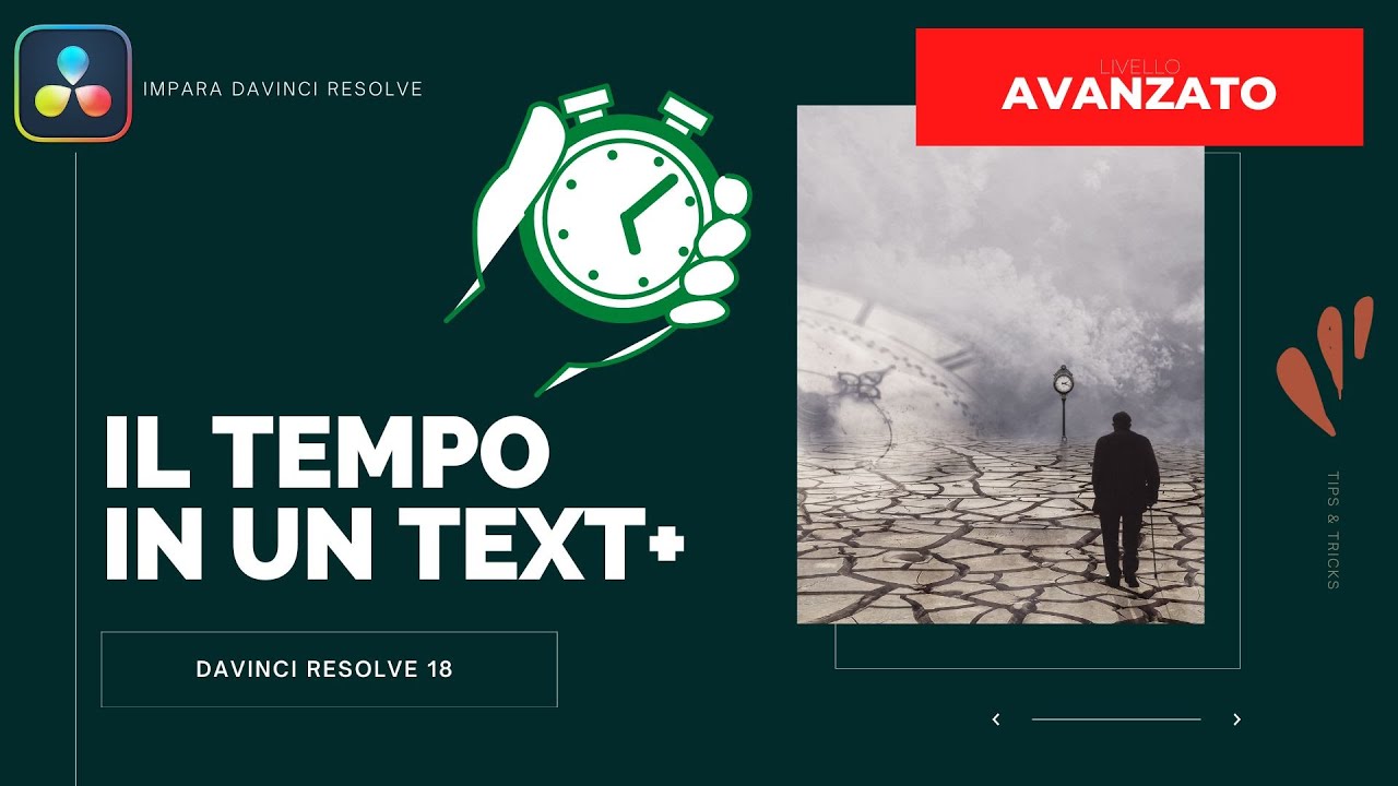 Il Tempo ⏲ in un nodo Text+ | Davinci Resolve ITA