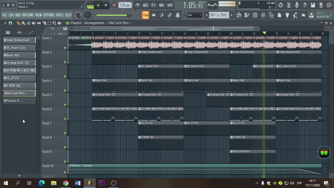 LIL PEEP - NUTS FT. LIL SKIL FLP REMAKE INSTRUMETAL (100% ACCURATE)