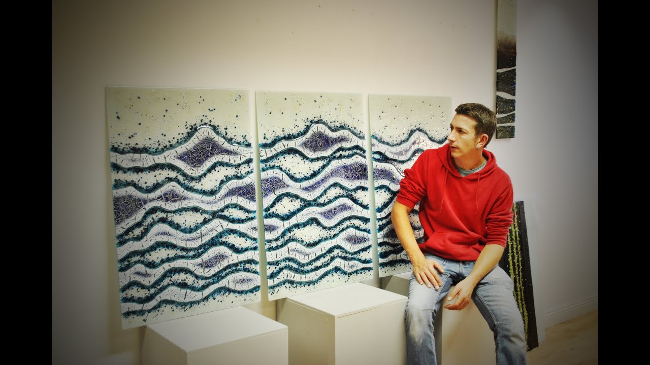 Fused Glass Art - Creating a triptych fused glass panel (section 2)