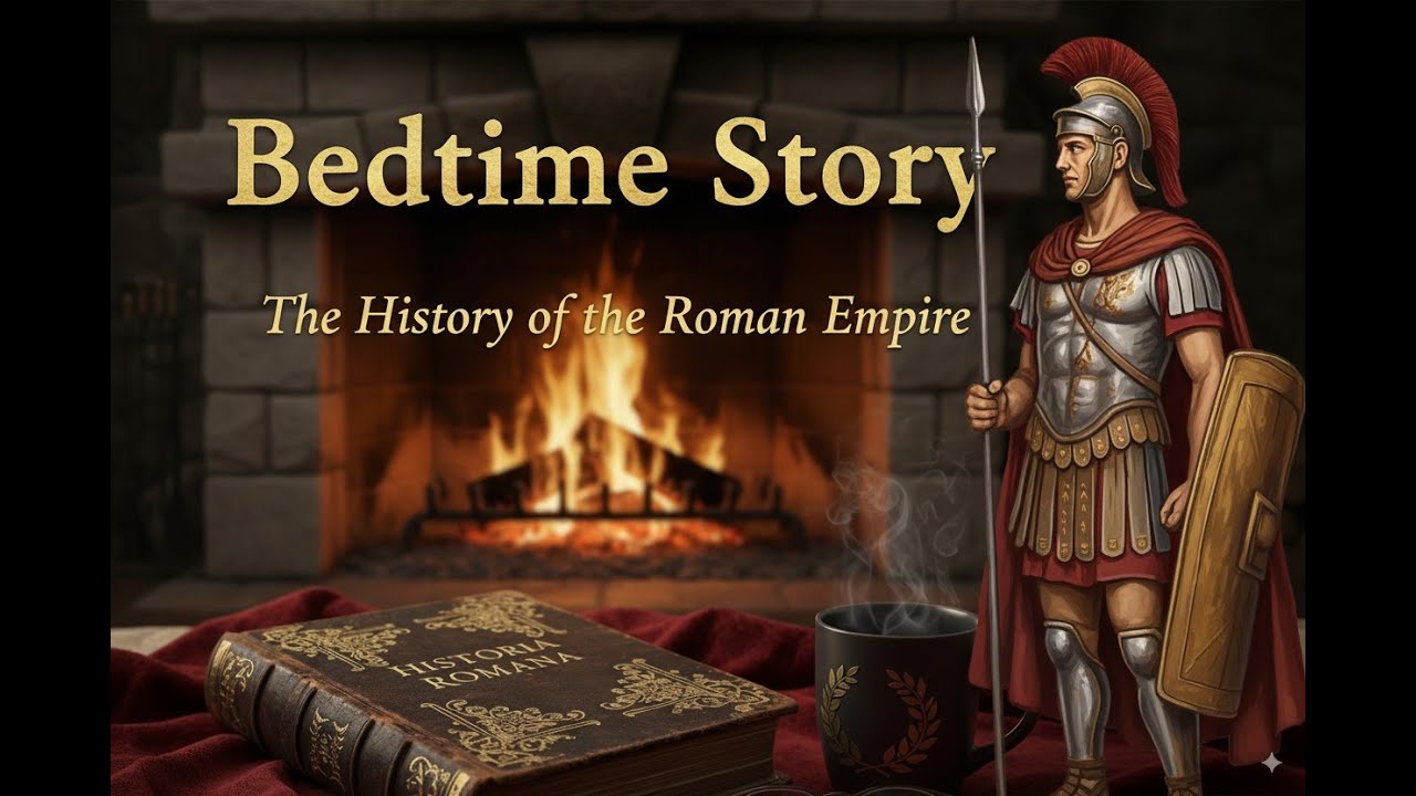 ASMR Sleep Story: The History of the Roman Empire | Whispered Voice & Fireplace Ambience