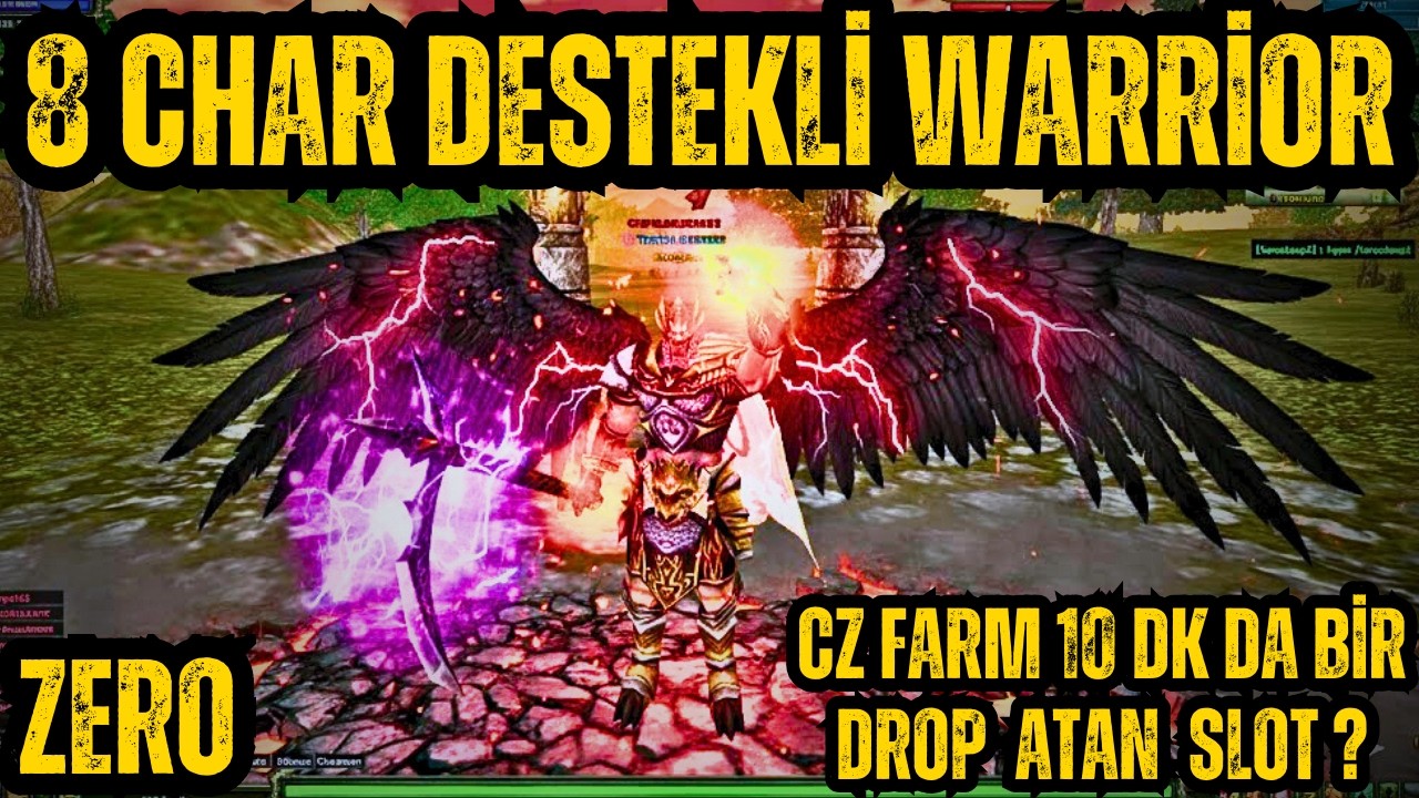KNİGHT ONLİNE ZERO 8 CHAR DESTEKLİ WARRİOR SERİSİ KARAKTER REB 1 OLDU! VE EFSANE PK ATTIK