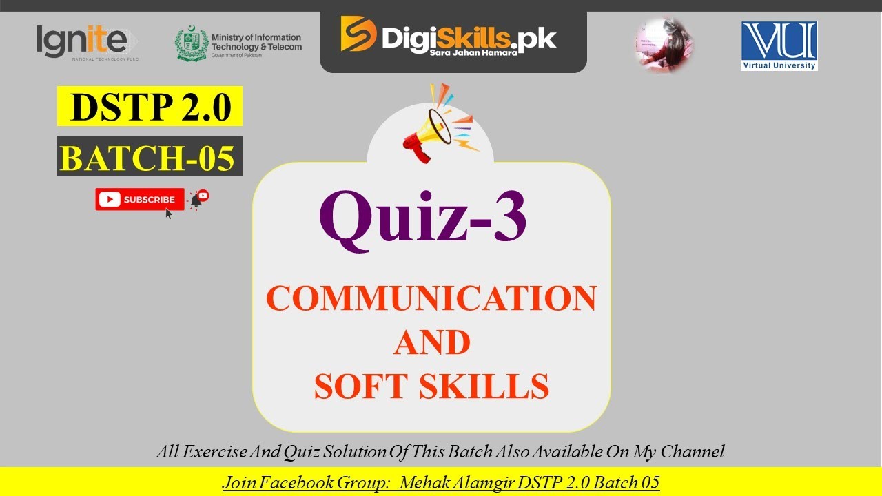 communication and soft skills quiz 3 batch 05 | communication quiz 3