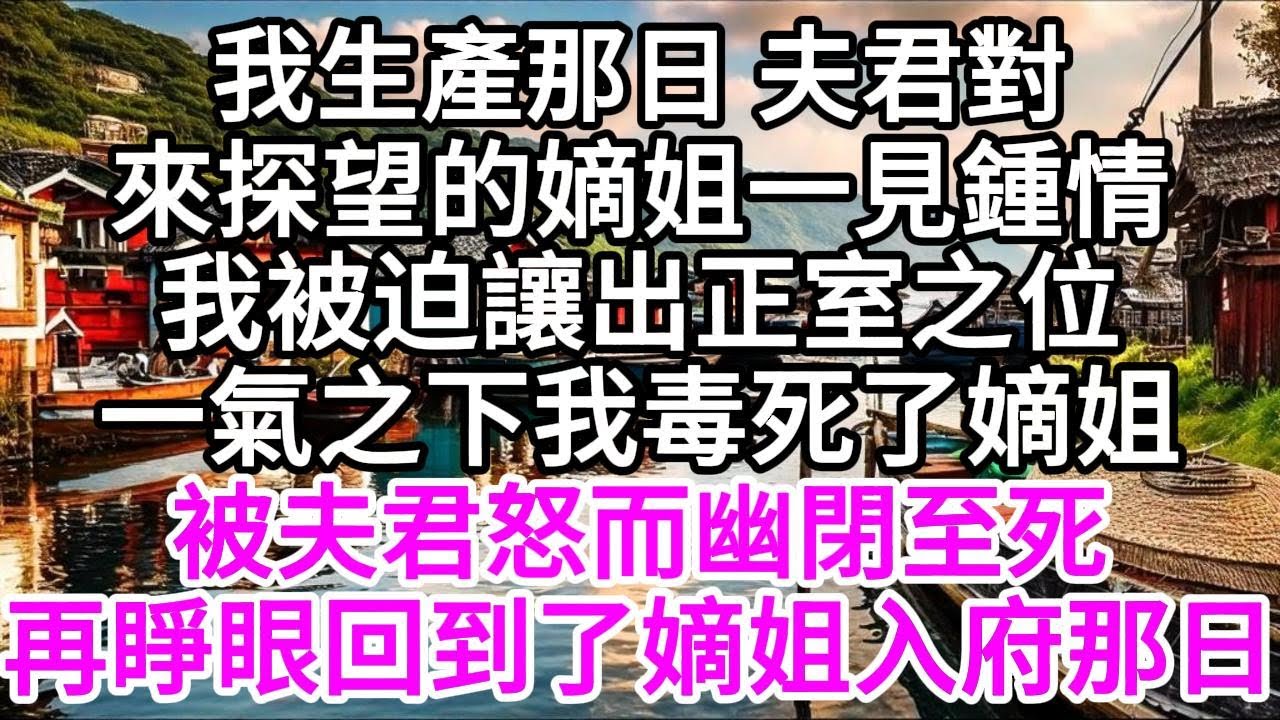 我生產那日，夫君對來探望的嫡姐一見鍾情，我被迫讓出正室之位，一氣之下我毒死了嫡姐，被夫君怒而幽閉至死，再睜眼，回到了嫡姐入府那日 【美好人生】