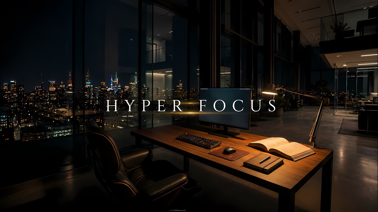 Outside, the rain. Stay with one task. | Deep Work Night Office Music