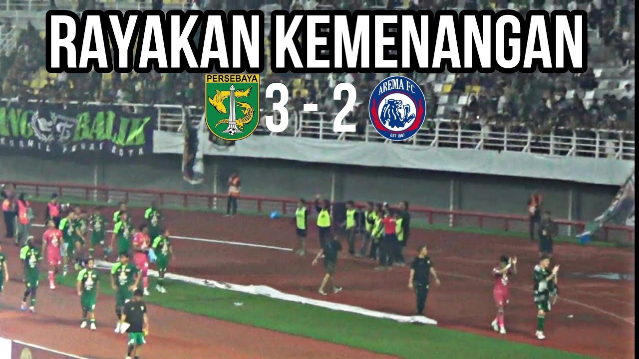 FULL MOMENT‼️Pemain Keliling Stadion GBT Rayakan Kemenangan Bersama Bonek || PERSEBAYA VS AREMA