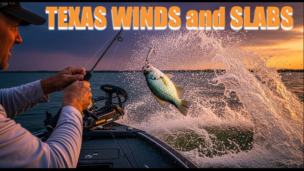 Battling 40MPH Texas Winds: Vertical Jigging for Monster Crappie Slabs