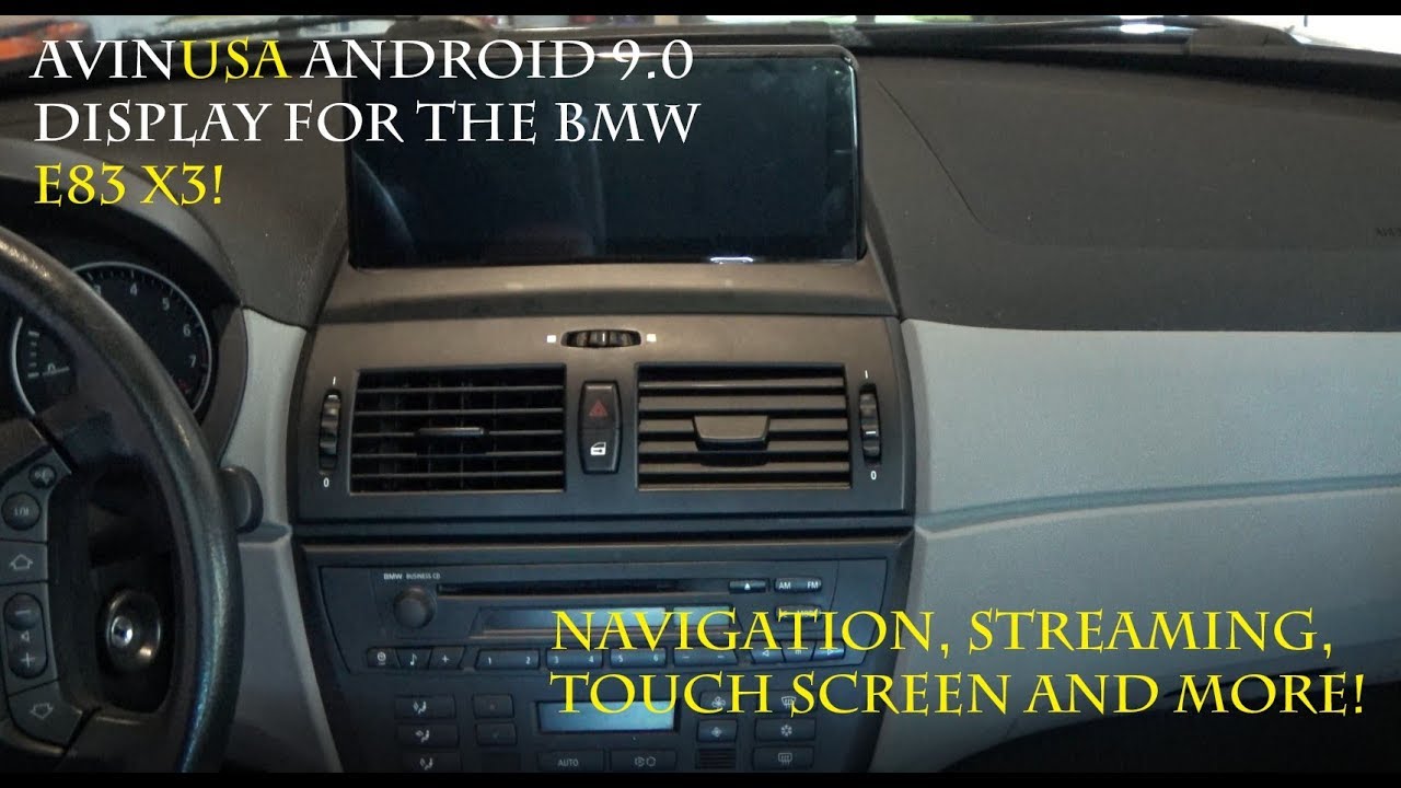 Установка дисплея Android 9 AvinUSA 10,25 дюйма своими руками для BMW E83 X3