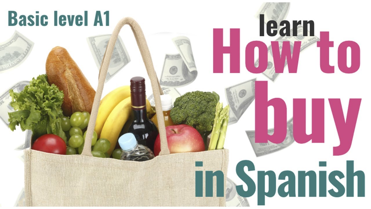 HOW TO BUY IN SPANISH. SHOPPING. Verbs and expressions. A1 level. ¿Cómo comprar cosas en español?