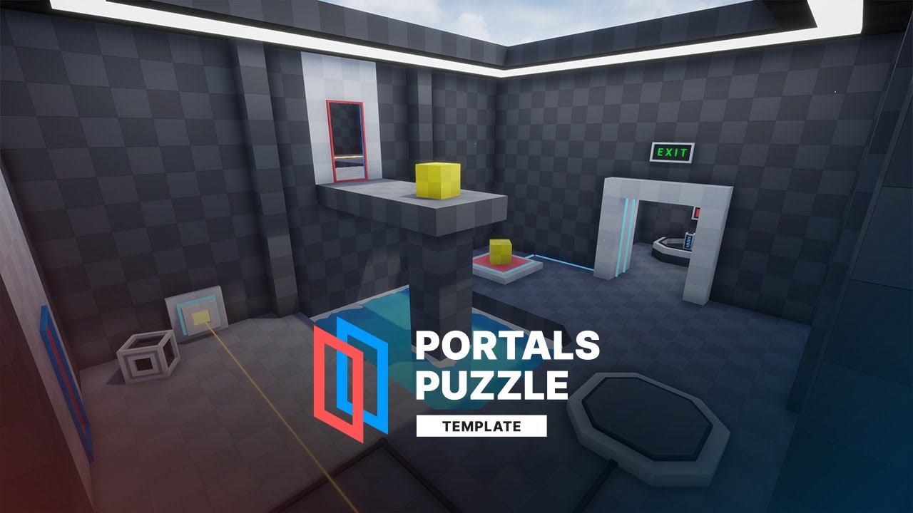 Portals Puzzle Template Demo Preview (UE4 / UE5)