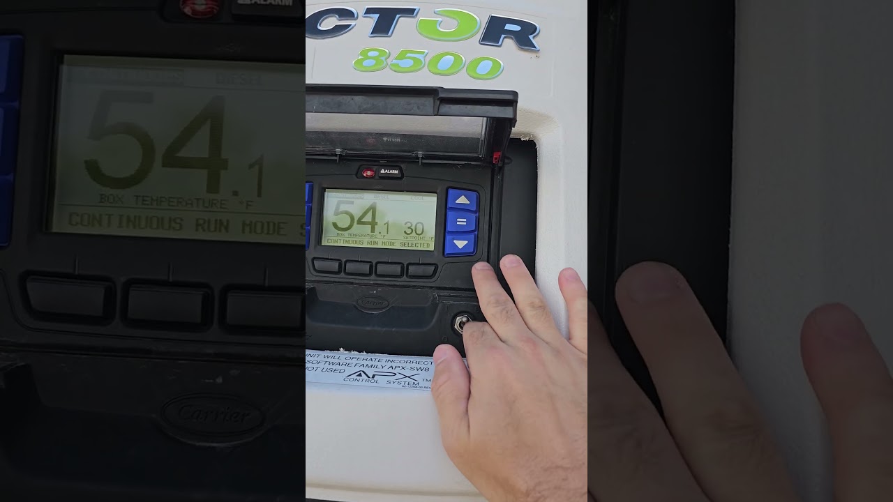 How to change temperature setpoint on a Carrier Reefer