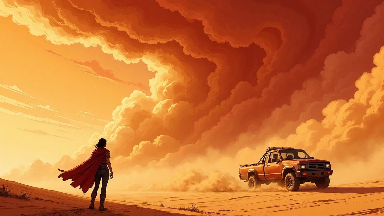 Reencarnada, evité el camión del desierto y vi cómo el desgraciado era tragado por la tormenta de