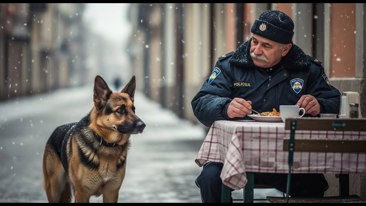 Gladni Pas Pogledao je Policajca kao da Pita: Mogu li Jesti s Tobom? — Njegov Odgovor Rastopio Srca
