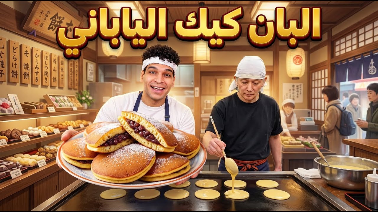 فطيرة الدورياكي او البان كيك الياباني 🥞 Dorayaki