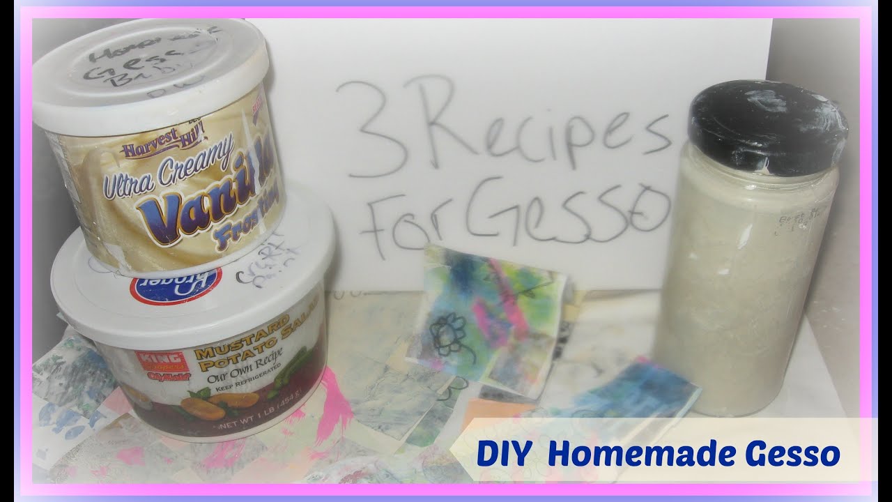 How to Make Homemade Gesso Tutorial/ Using DIY Gesso and different Art Mediums