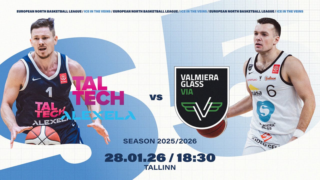 TalTech/ALEXELA vs VALMIERA GLASS VIA |  Jan 28, 2026, 6:30 PM | ENBLeague 2025/26