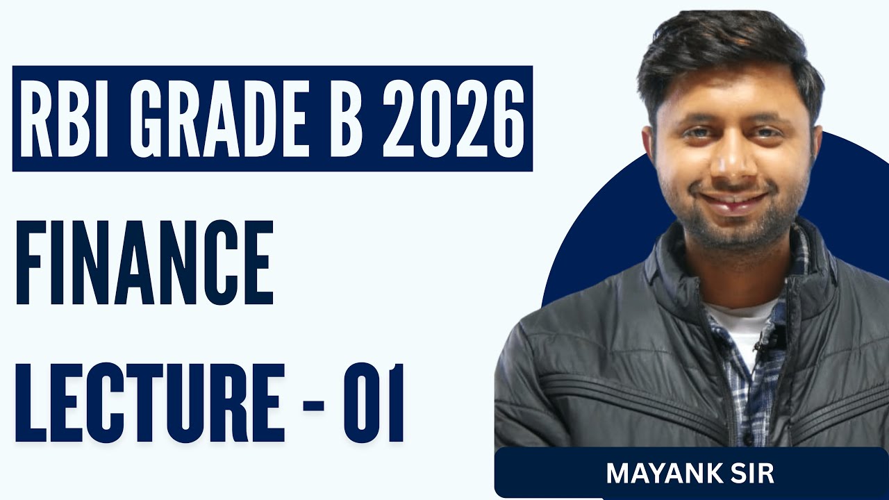 Finance for RBI Grade B 2026 | Complete Playlist | Syllabus | Live Class