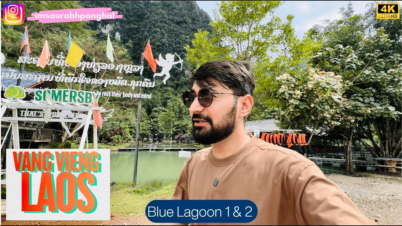 Vang Vieng Laos: Blue Lagoon 1 & 2 | Cliff Jumping & Secret Buddha Track!