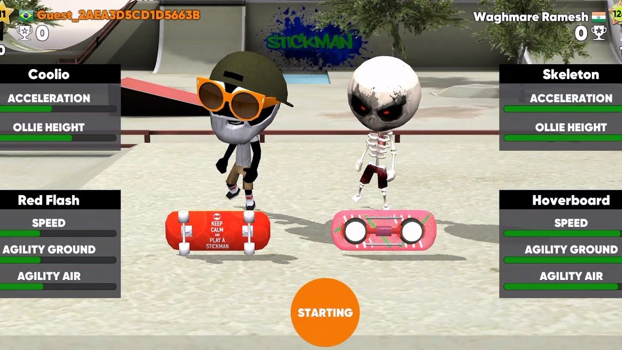Random Challengers Part 3 - [Stickman Skate Battle]