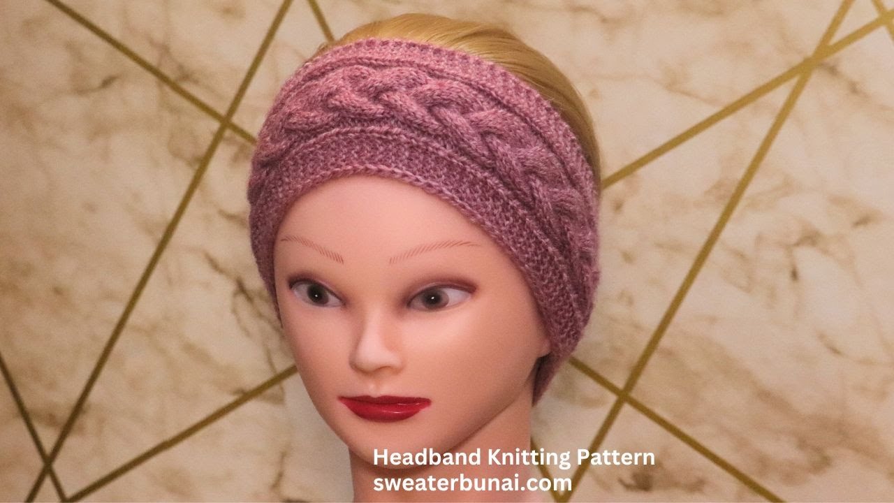 Women's braid cable headband knitting pattern | ear warmer knitting pattern.