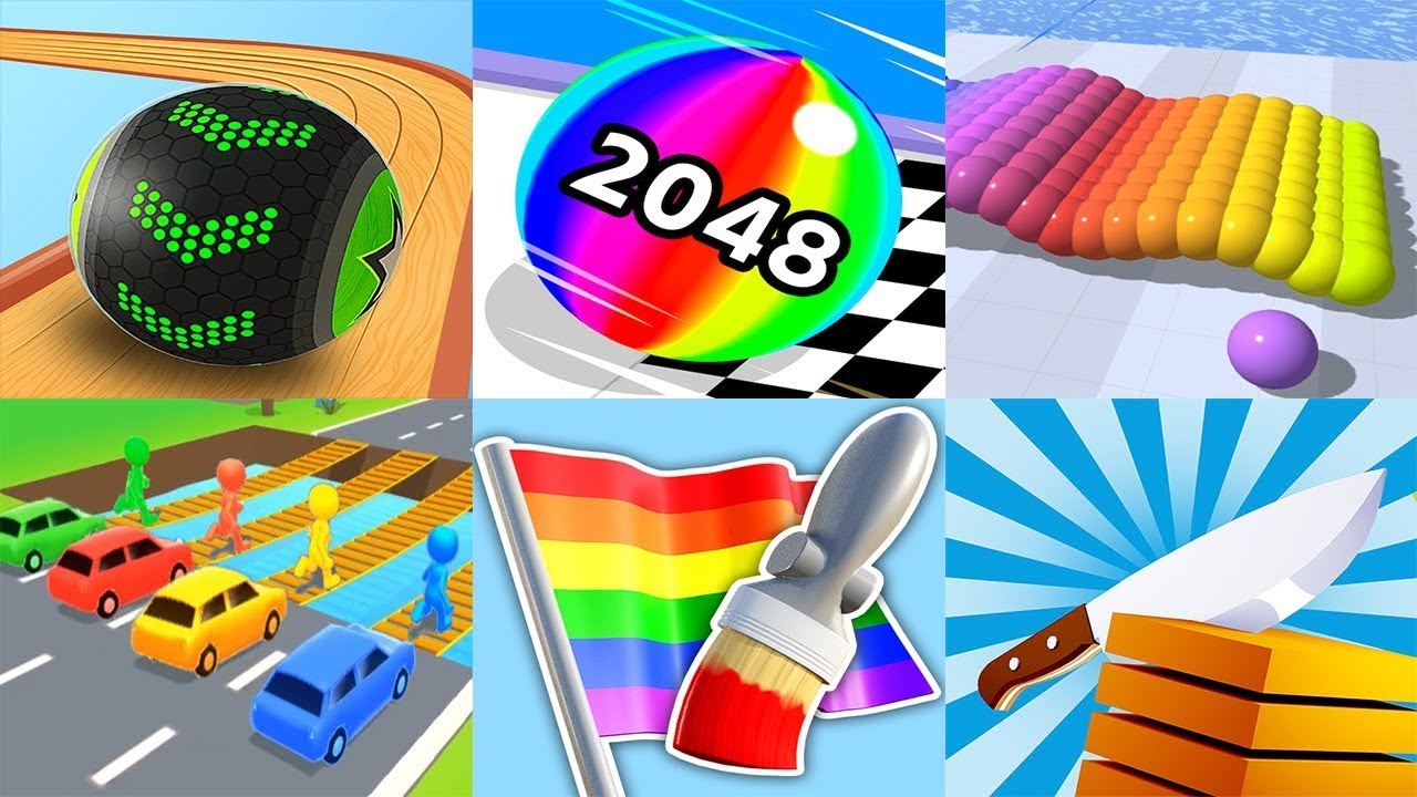 Going Balls VS Ball Run 2048 Shape Shifting Flag Painters Slice it All 310520223