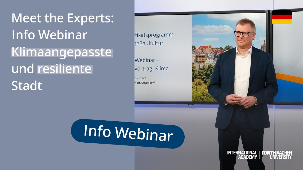 Meet the Experts: Info Webinar Klimaangepasste und resiliente Stadt