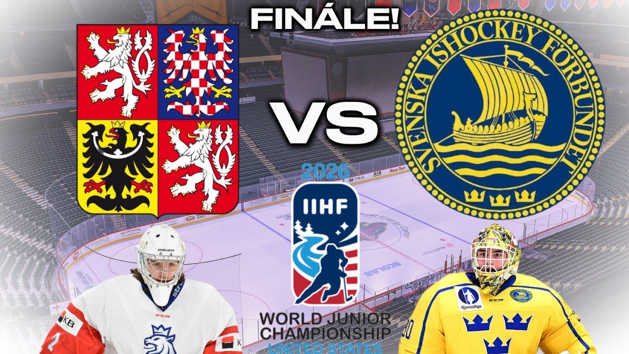 NHL 26 MISTROVSTVÍ SVĚTA U20 FINÁLE ČESKÁ REPUBLIKA VS ŠVÉDSKO