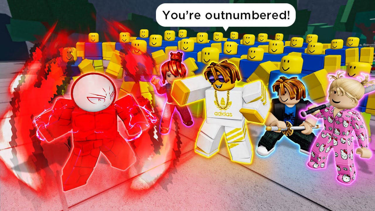 NOOB GANG - ROBLOX The Strongest Battlegrounds Funny Moments 💪