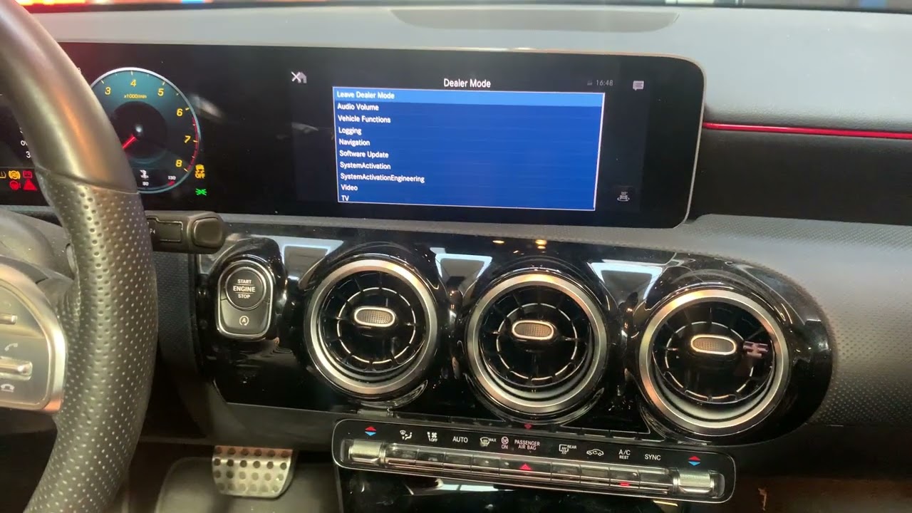 Mercedes A Class w177 2019 SECRET дилерское меню