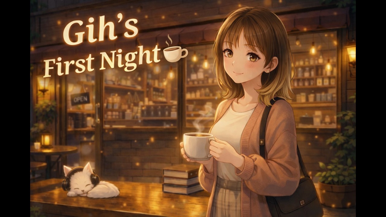 Relax Lofi at Haru’s Coffee ☕ | Gih Arrives Late at the Café (1 Hour)
