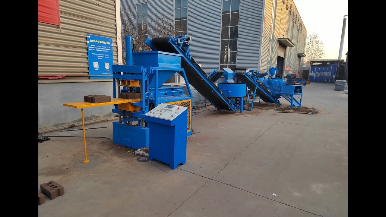 full automatic interlocking interlock soil brick making machine line #interlockingbrickmachine