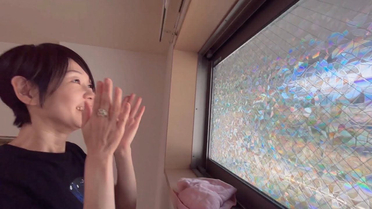 友人が引越したので㊗️窓のリメイクを手伝いに行きました💁✨【セリア目隠しシート】