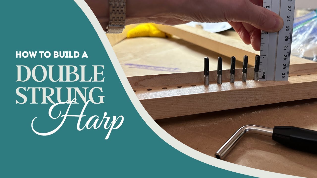 Watch me build a double strung cardboard harp