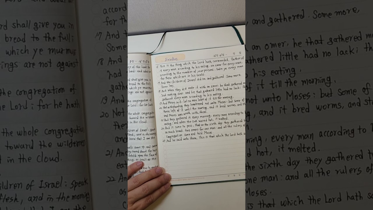 Exodus 16:16~16:26  Bible handwriting
