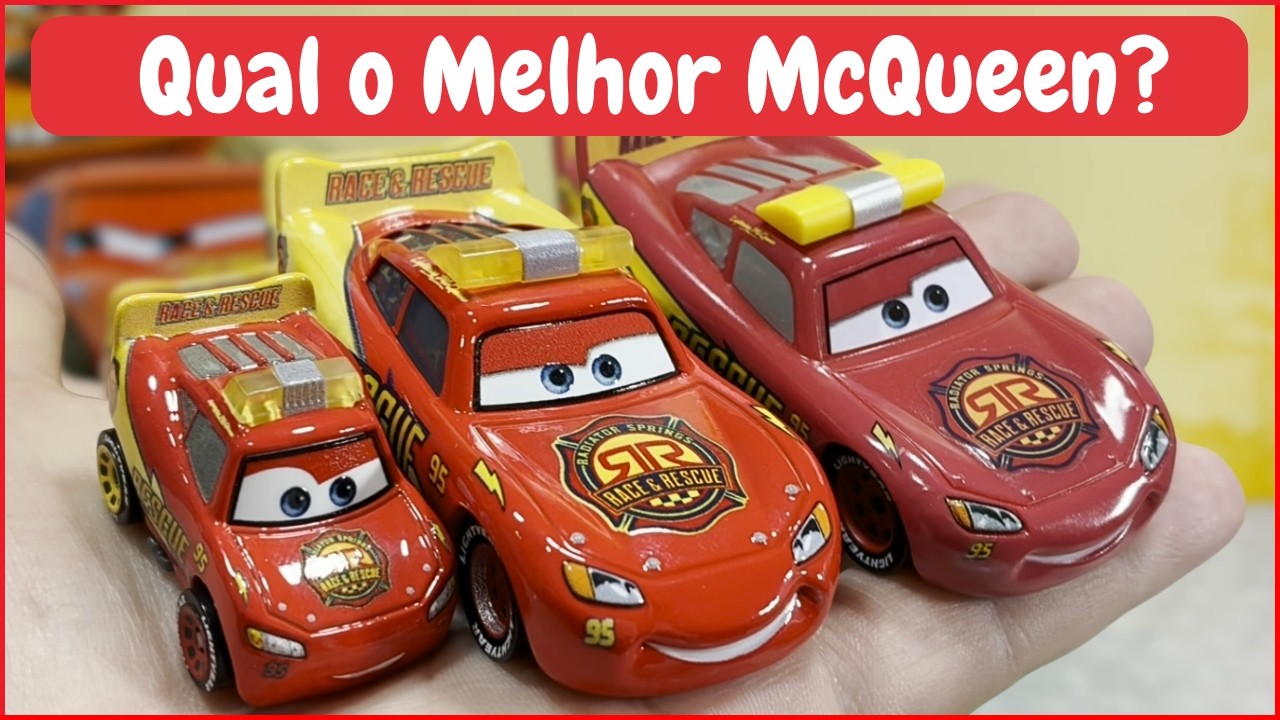 RELÂMPAGO MCQUEEN Race and Rescue Unboxing! Qual o Melhor?
