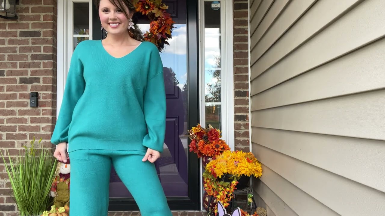 Amazon Try On - 2 Piece Knit Lounge Set 