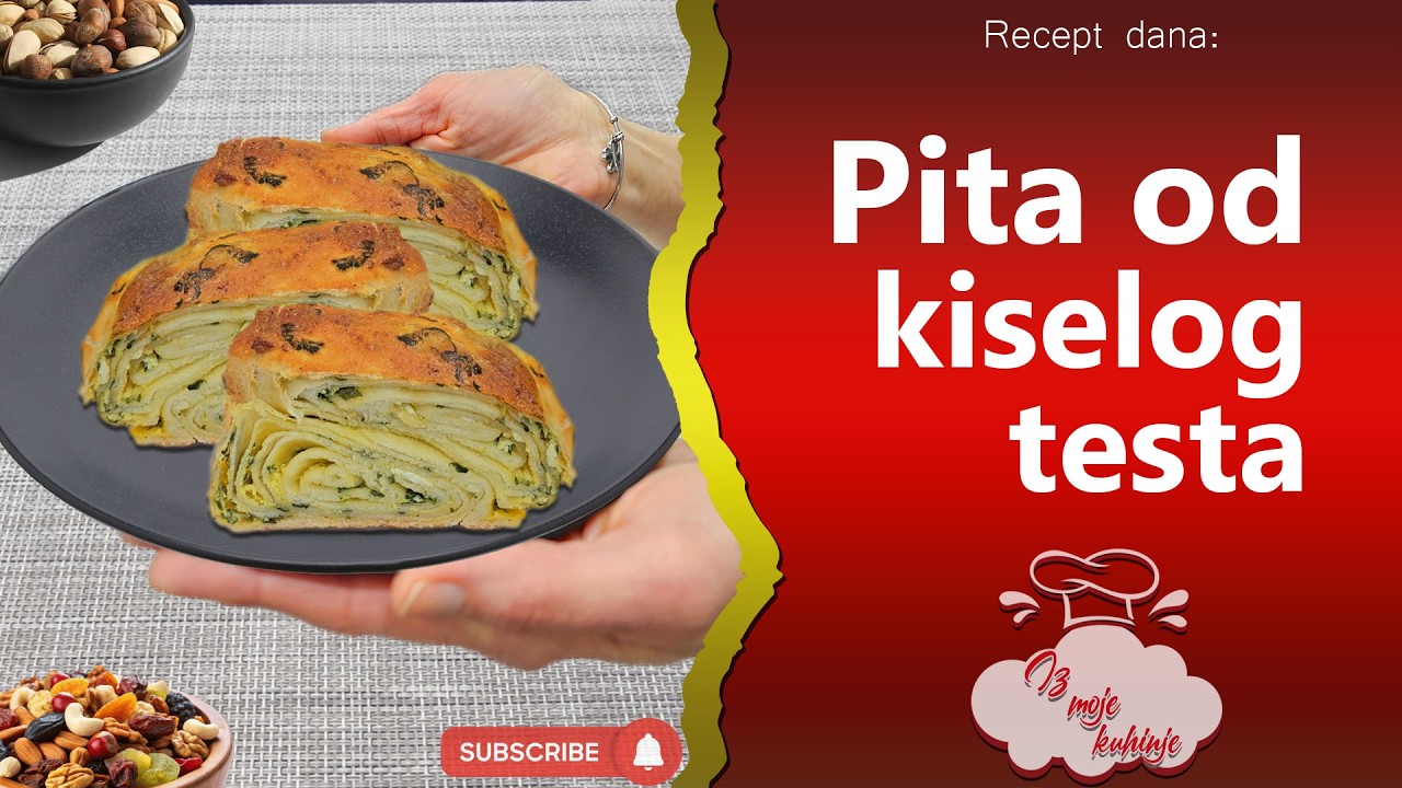 Pita od kiselog testa sa spanaćem i sirom