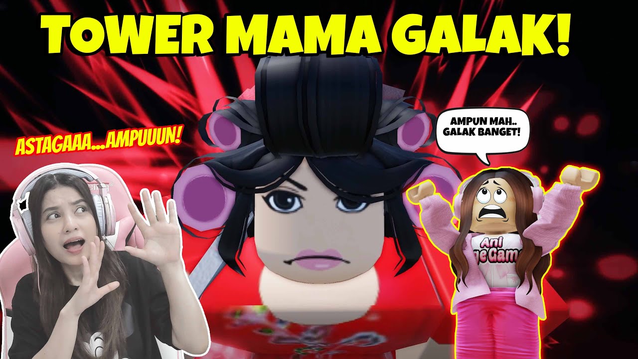 KABUR DARI KEJARAN EMAK-EMAK GALAK DI DALAM TOWER!! [MAMA TOWER-ROBLOX INFONESIA]