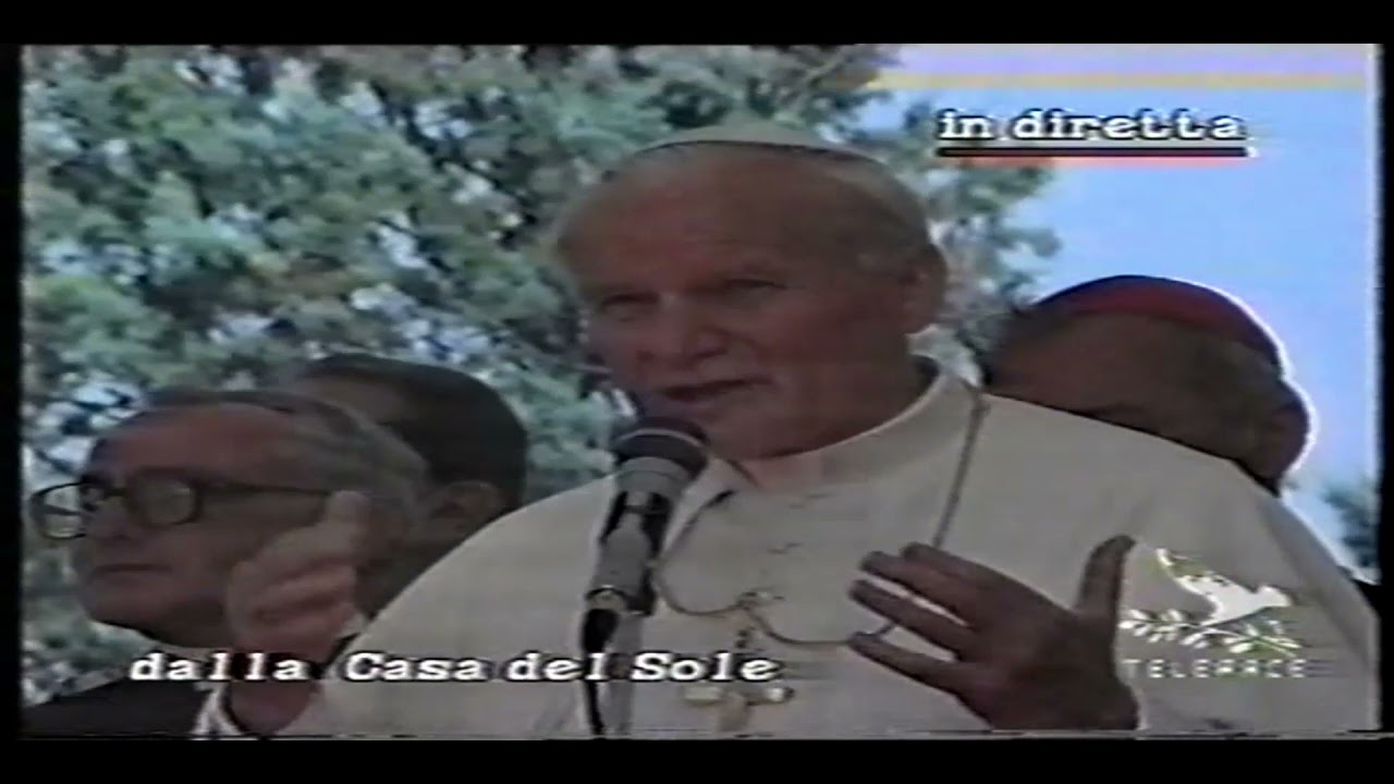 Visita Papa Giovanni Paolo II alla Casa del Sole 1991