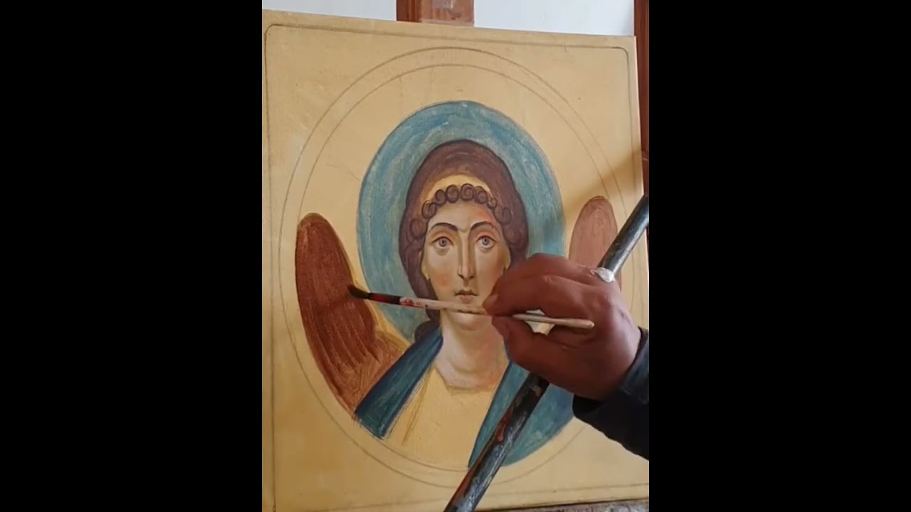 Painting Archangel Gabriel time-lapse