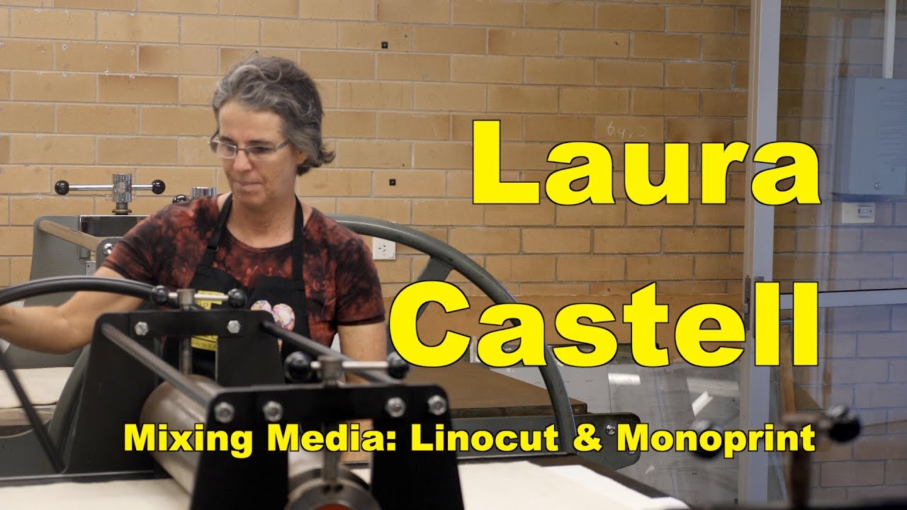 Laura Castell - Mixing Media: Linocut and Monoprint