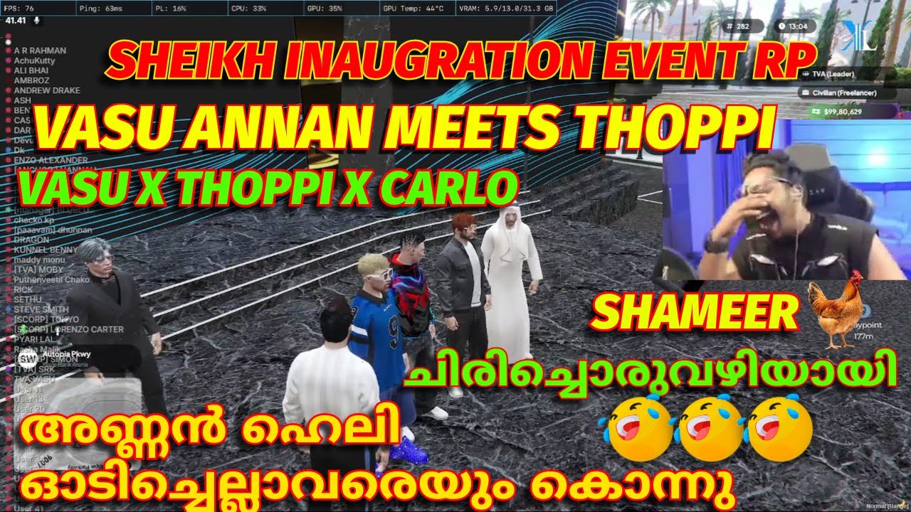 EAGLE MEETS THOPPI & SHAMEER🤣🤣❤️| SHEIKH INAUGRATION RP[🔥❤️| ചിരിച്ചൊരുവഴിയായി🤣🤣🔥